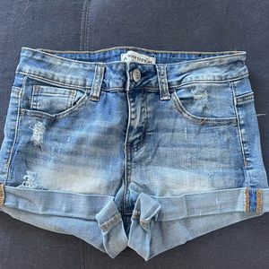 Almost famous women jean shorts low waist
